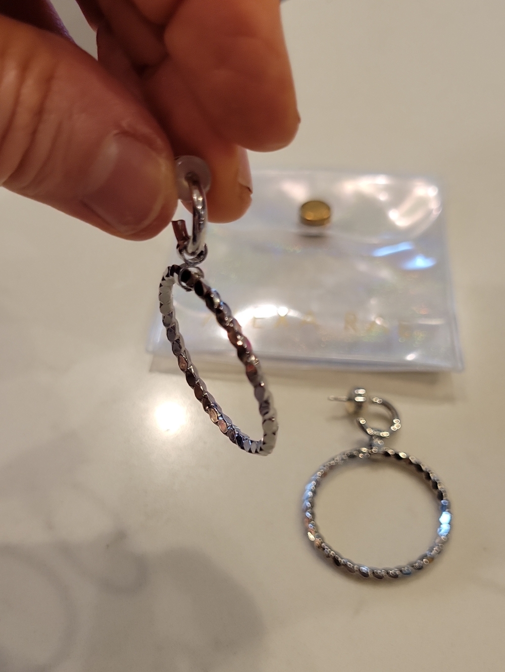 Melania Rae Hoop Earrings. - Picture 3 of 5